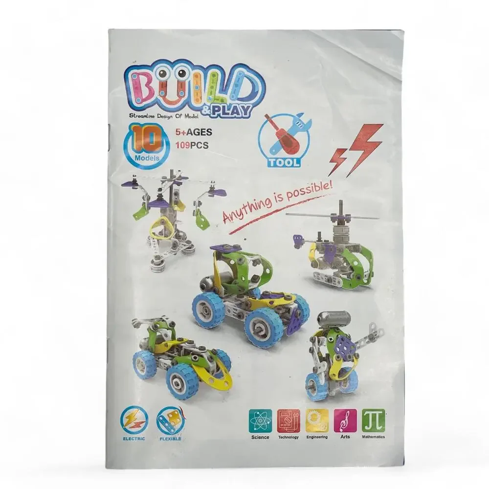 STEM Education BUILD & PLAY 10 Electric Models 109 Pieces by Pakoo Ages‎ 5+